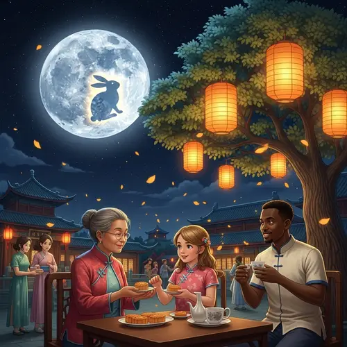 Chinese Mid-Autumn Festival Celebration | Full Moon and Cultural Gathering