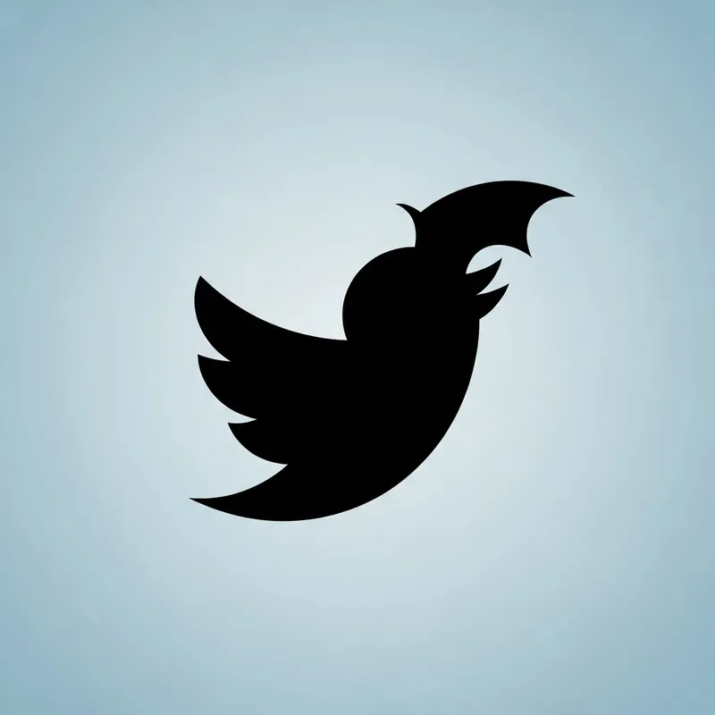 Bat Silhouette in Twitter Logo | Creative Redesign Bat Silhouette in Twitter Logo | Creative Redesign