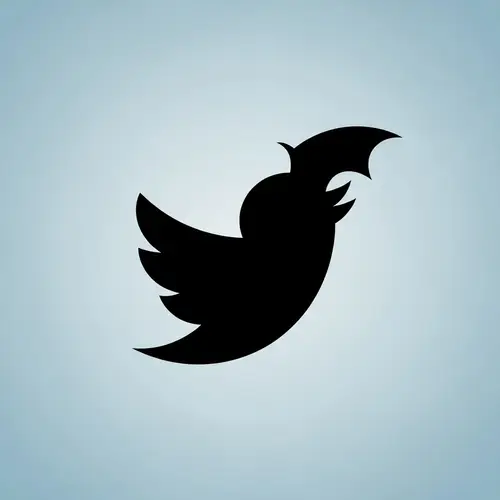 Reimagined Twitter Logo with Bat Silhouette | Whimsical Design