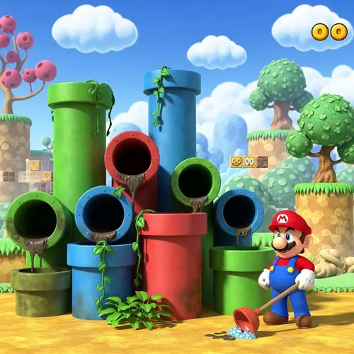 Mario Bros Pipes Cleaning: A Colorful Adventure