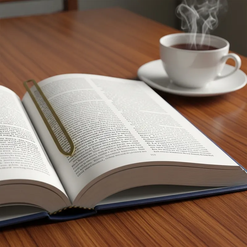Vintage Book on Wooden Table