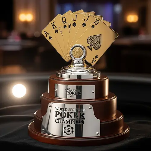 Premium Poker Trophy - Exquisite Award for Poker Champions