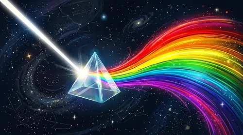 Sunlight Prism Illustration - Vibrant Rainbow Colors