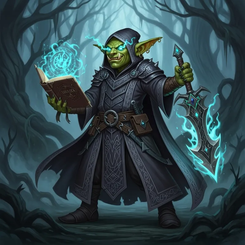 Male Goblin Warlock Hexblade - DND Fantasy Art