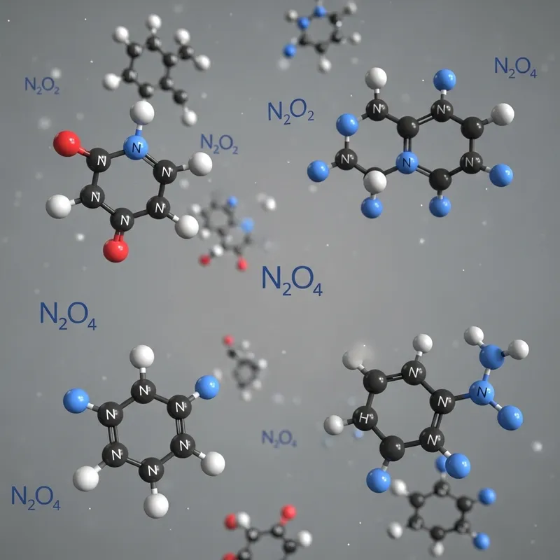 Color-Coded Molecular Structure of Nitrogen Oxides