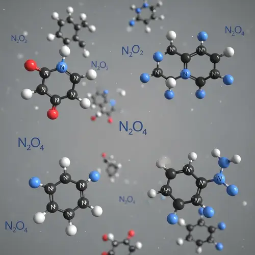 Detailed Molecular Structure of Nitrogen Oxides: Illustration