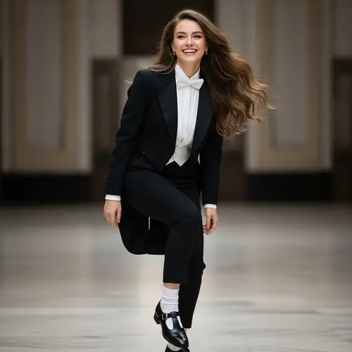 Hailee Steinfeld Inspired Tuxedo Look with Mary Jane Shoes