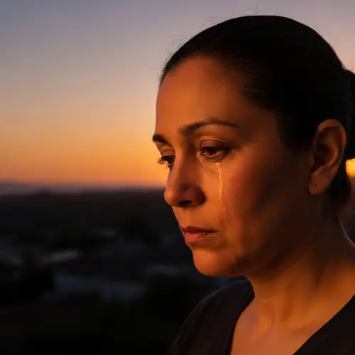 Bittersweet Beauty of a Hispanic Woman at Sunset