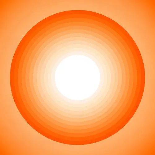 Spiritual Circle: White to Orange Gradient | Symbolizing Inner Pureness to Physical Influence