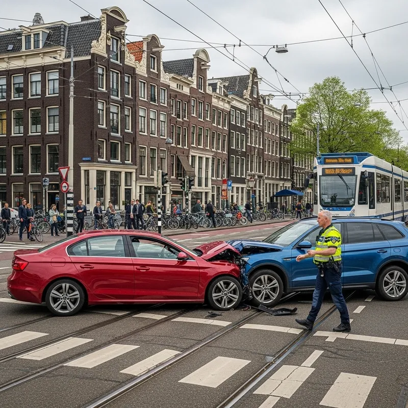 Urban Automotive Collision in Amsterdam City Center
