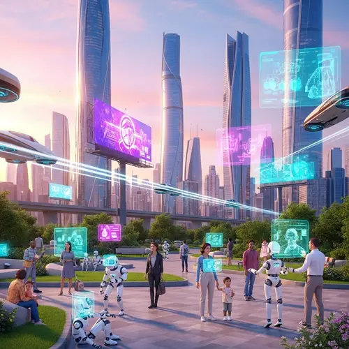Futuristic Cityscape: Advantages of Technology