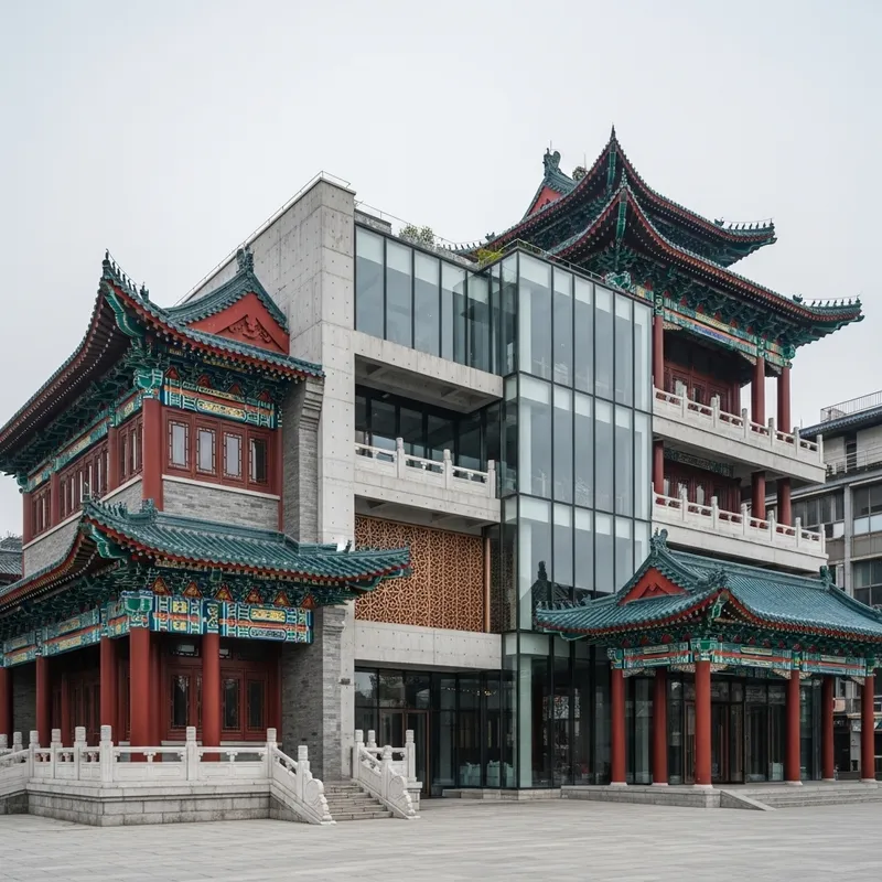 Fusion of Traditional Chinese and Modern Architecture