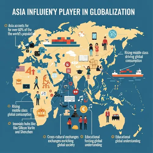 Asia: Key Player in Globalization | Infographic Poster