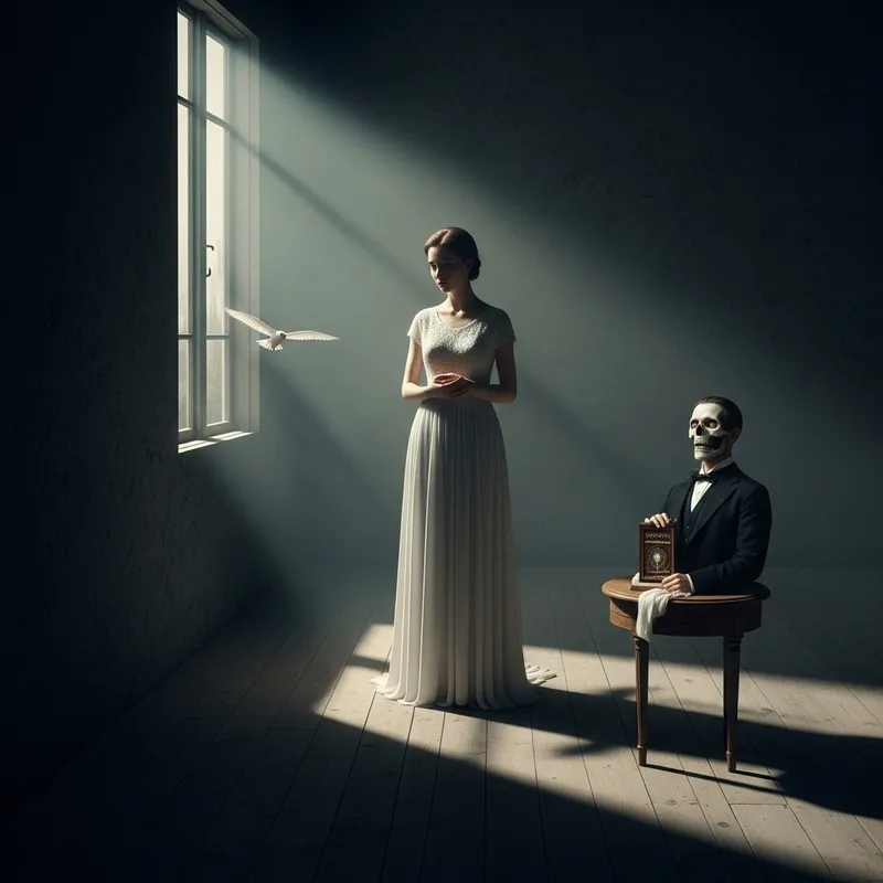 Gothic Surrealism: Shadows of Death in Dreamlike Style