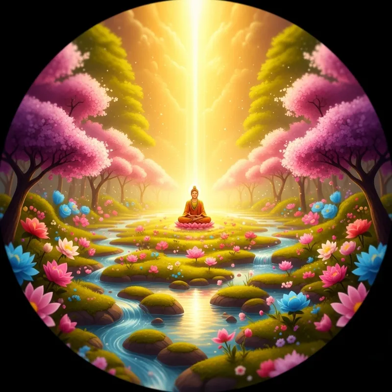 Serene Mystical Garden: A Spiritual Journey