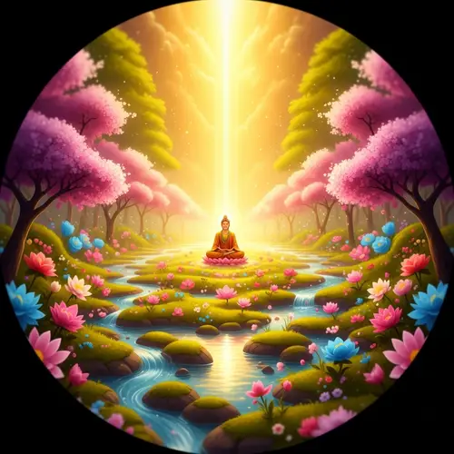 Serene Mystical Garden: A Spiritual Journey