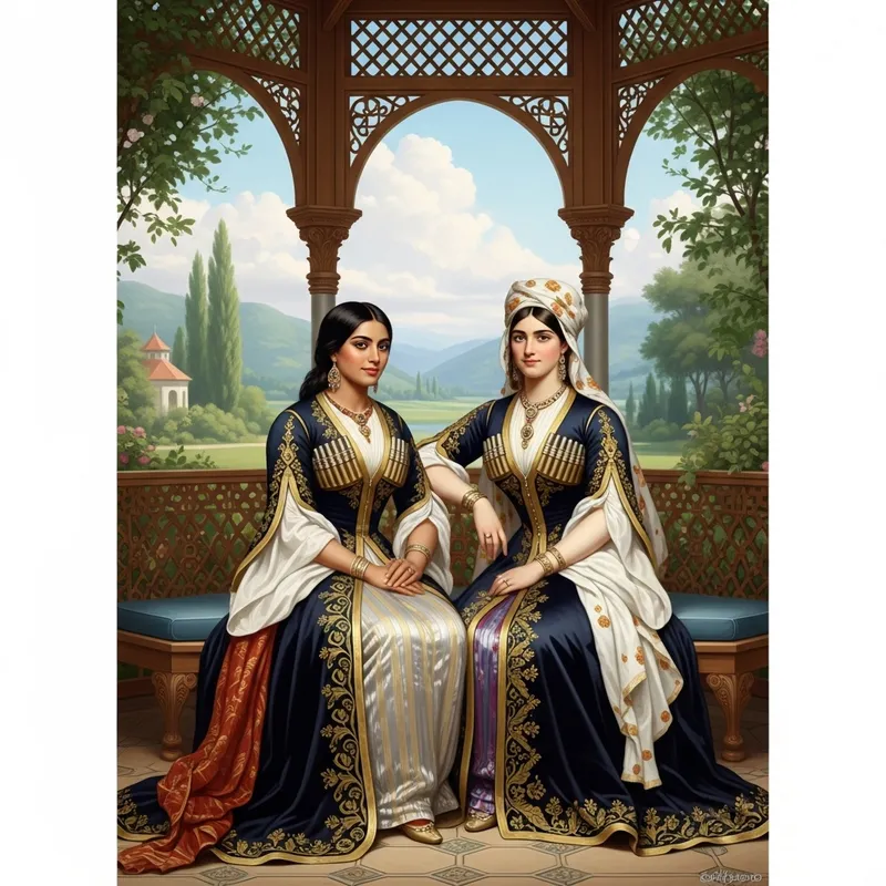 Circassian Women in Romantic Winterhalter Style | 4K Digital Painting