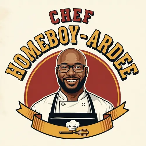 Chef Homeboy-ardee: Unique 35-Year-Old Black Man Chef Logo Design
