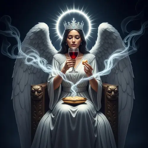 Ethereal Woman in New Jerusalem Vision | Divine Fashion Icon