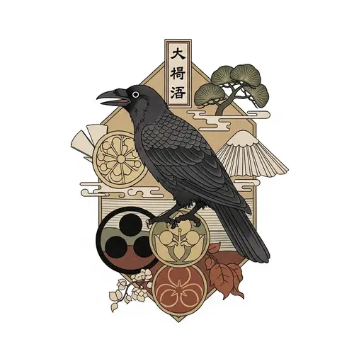 Japanese Art Family Crest Symbolizing Loyalty, Compassion, Betrayal