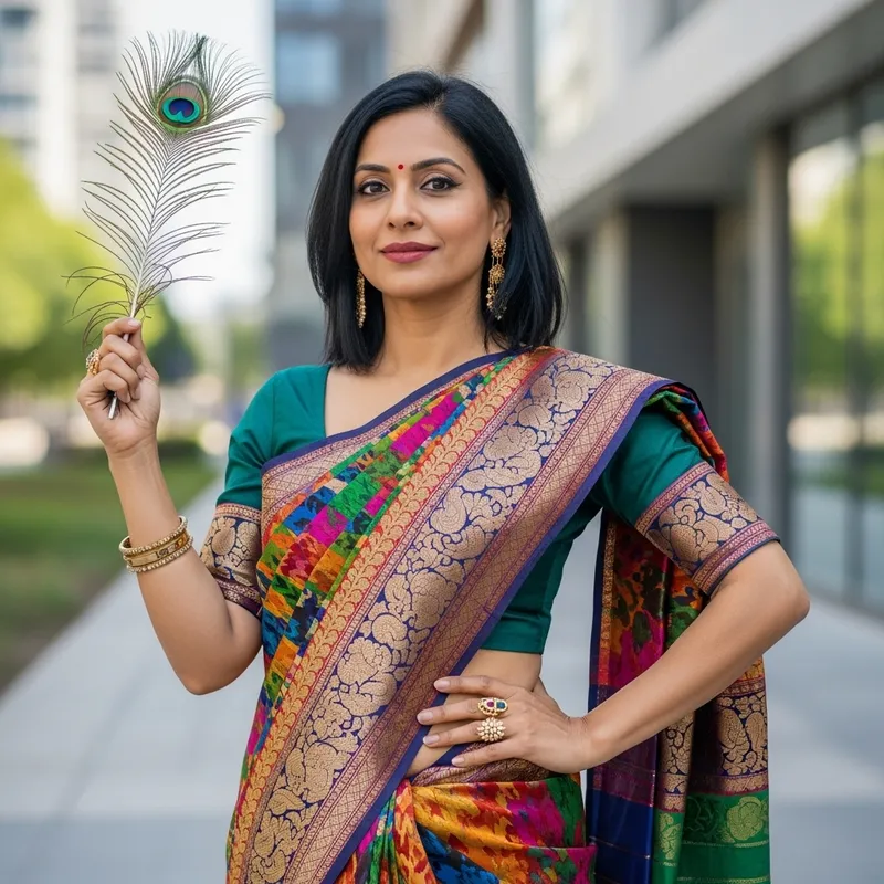 Elegant South Asian Femme | Traditional Saree Modern Look