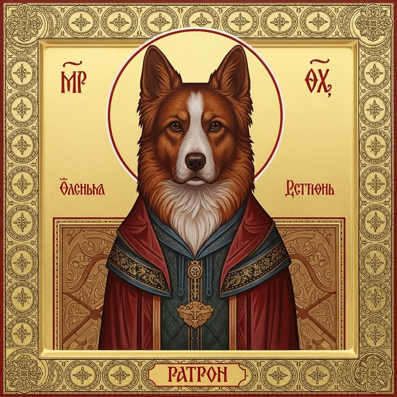 Patron the Dog: Orthodox Icon Saint in Canine Form