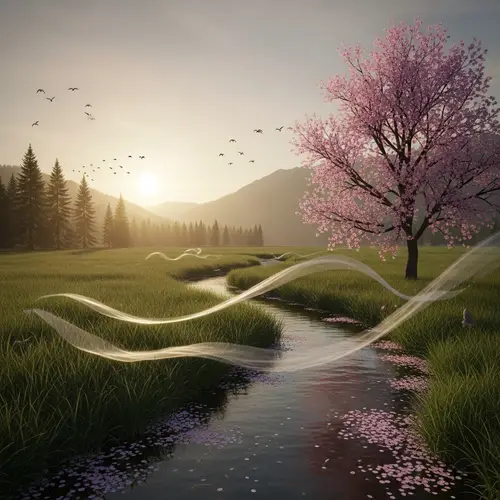 Capture Tranquility: A Serene Meadow Scene