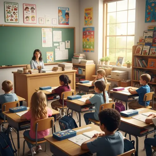 Colorful First Grade Classroom Experience