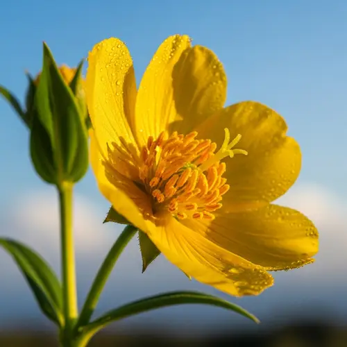 Vibrant Yellow Flower Blossoming | Garden Beauty