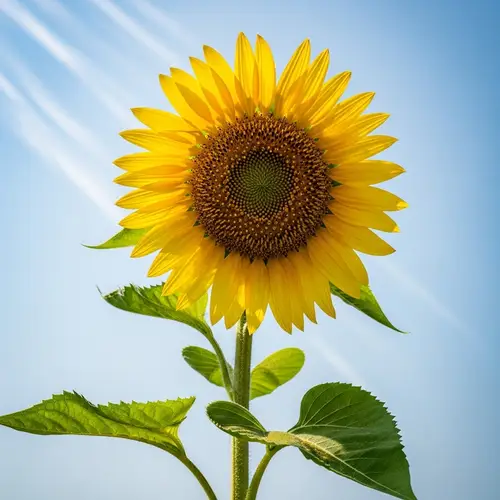Vibrant Sunflower Against Clear Blue Sky