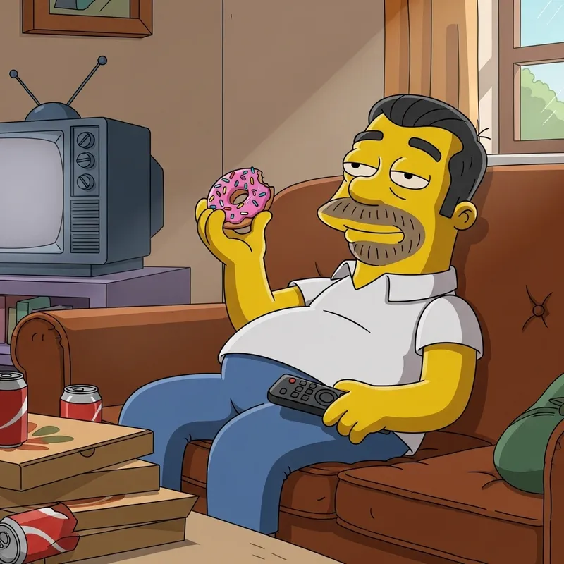 Homer Simpson - Iconic Cartoon Character with a Yellow Skin Tone