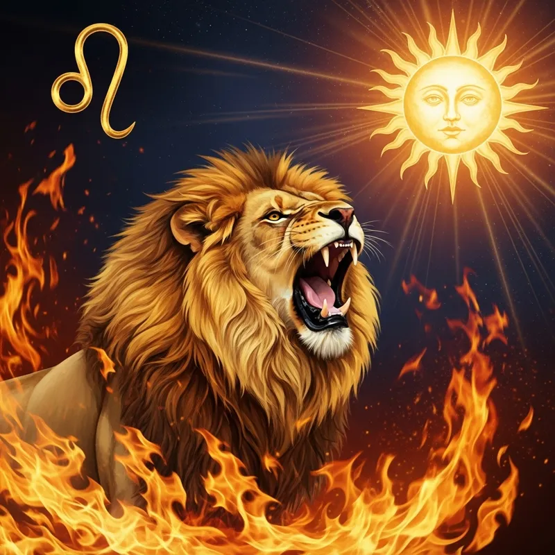 Majestic Lion Symbolism: Golden Mane & Fiery Leo Imagery Majestic Lion Symbolism: Golden Mane & Fiery Leo Imagery