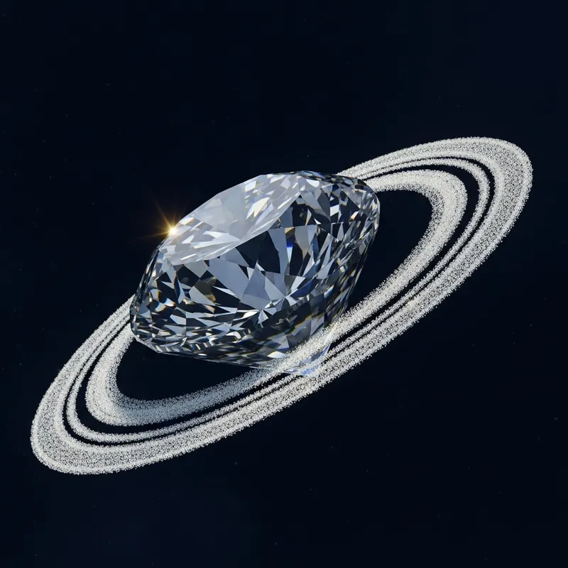 Diamond with Saturn Ring - Stunning Jewelry Piece