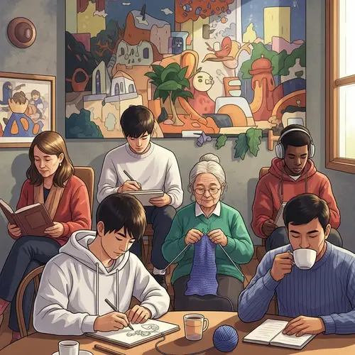 Calm & Tranquil: Introverted Individuals in Abstract Setting