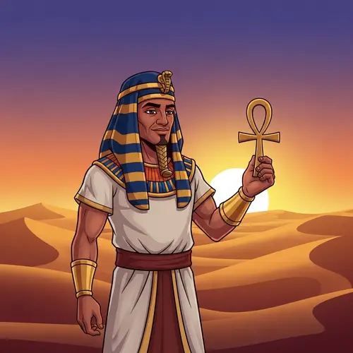 Cartoon Egypt Persona Man: Embrace Ancient Wisdom