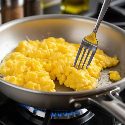 Scrambled Eggs Recipe: Delicious Fluffy Eggs in a Frying Pan
