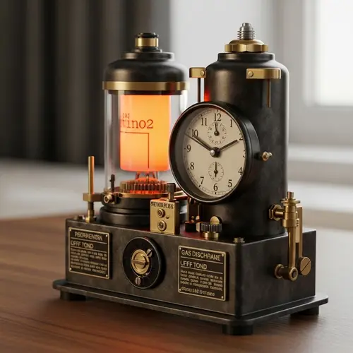 Vintage Desktop Gas Indicator Clock | Retro Style Design