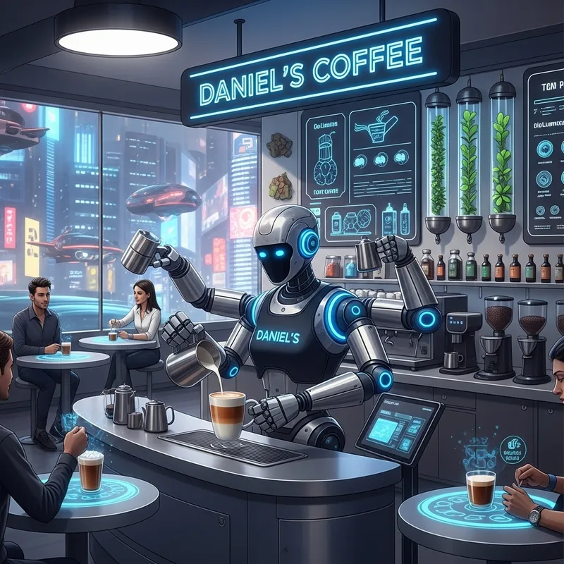 Daniel's Coffee | Futuristic Robot Barista & Innovative Coffee Products