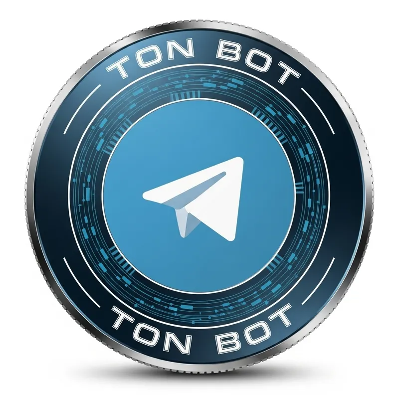 TON BOT Telegram Coin - Sleek Digital Currency Design