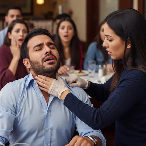 Life-Saving Heimlich Maneuver in Crowded Restaurant