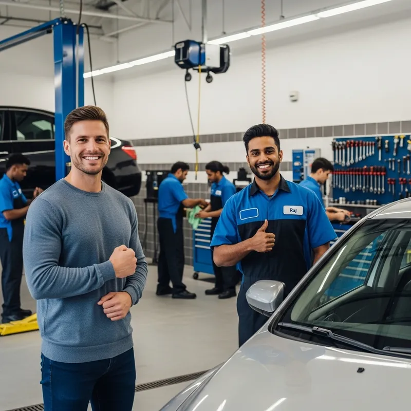 Happy Car Owner with Quality Service and Expertise | Top Car Service Center