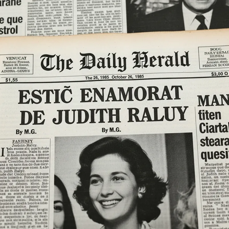 Newspaper Headline: In Love with Judith Raluy by M.G.