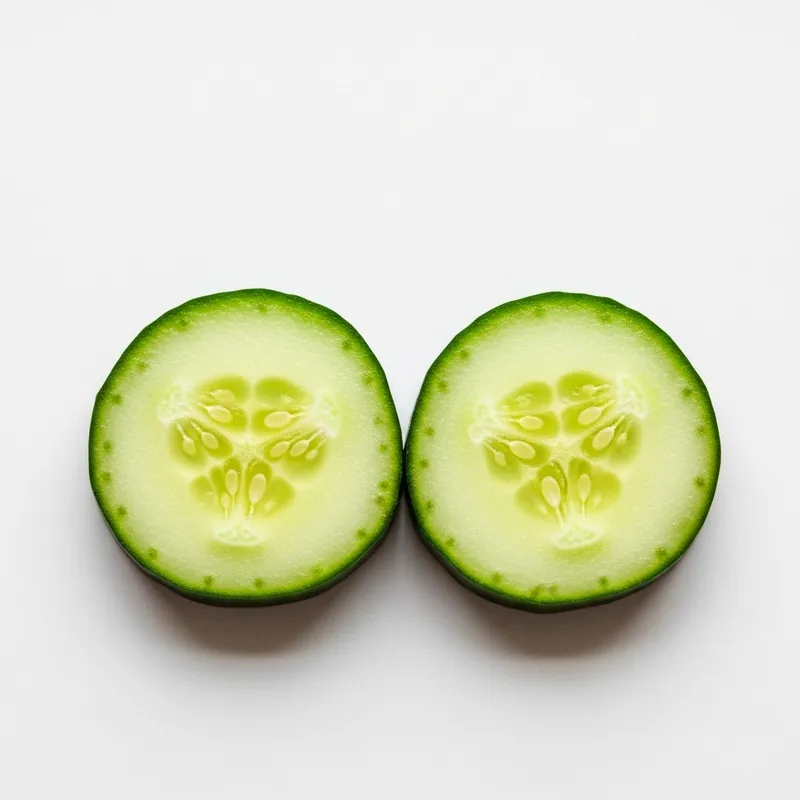 Slices of Fresh Cucumber in High-Key Lighting