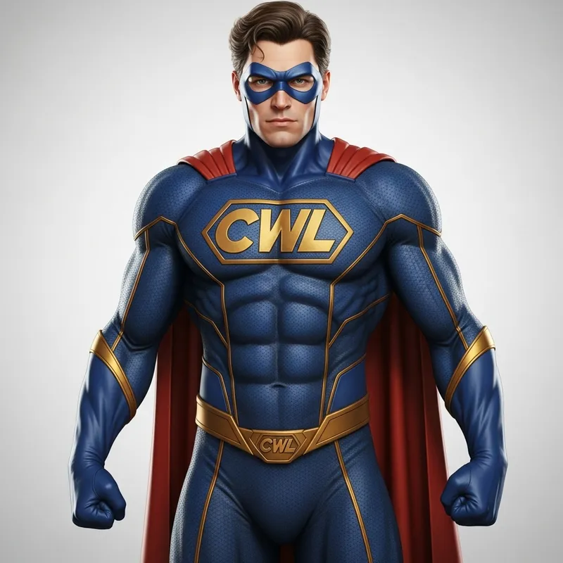 CWL Superhero: Inspiring Authority and Strength in Royal Blue Costume