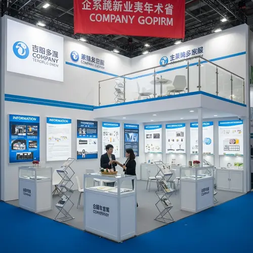 Two-Story Exhibition Booth: Engaging & Professional Design