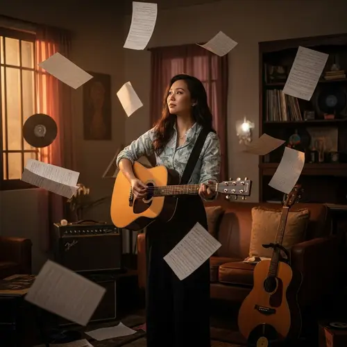 Passionate Musician Portrait | Asian Female Guitarist