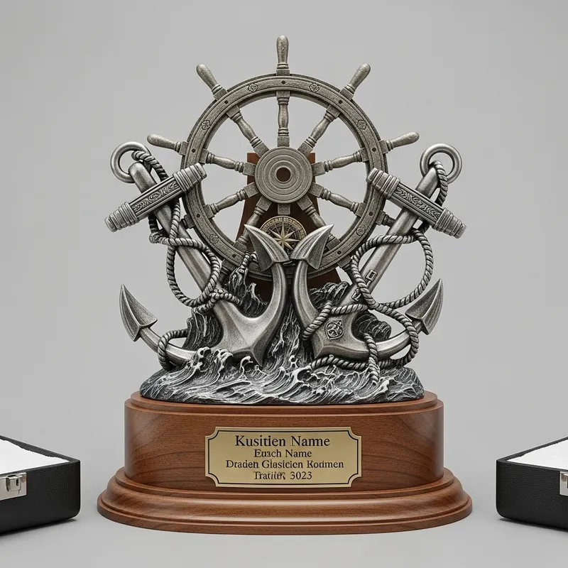 Exquisite Ship's Wheel Trophy - Classic Nautical Design Exquisite Ship's Wheel Trophy - Classic Nautical Design