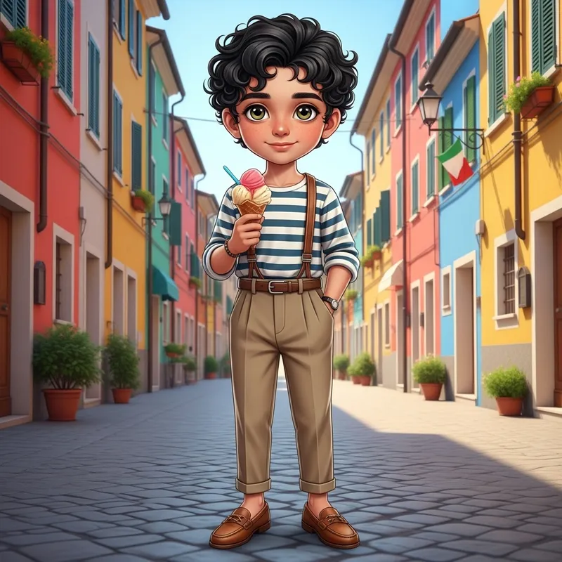 Italian Boy: Stylish Fashion & Gelato in Italy