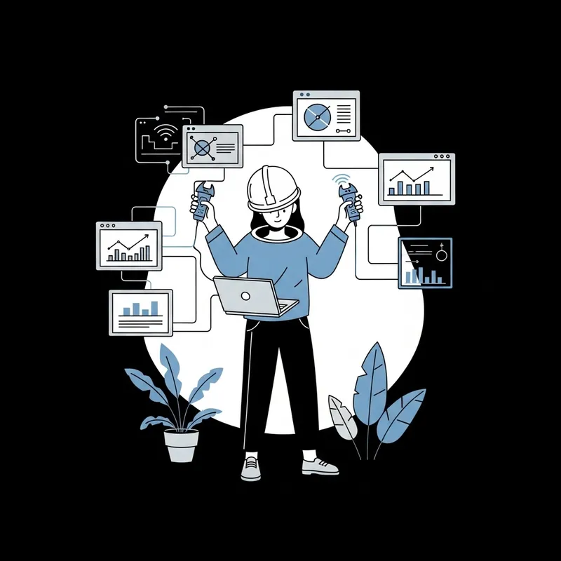 Create an Image of Intelligent Automation Tool Operations by a Woman: Streamlining Tedious Tasks | Website Name