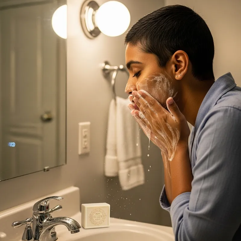 Gentle Face Washing Routine with Soap for Fresh Skin